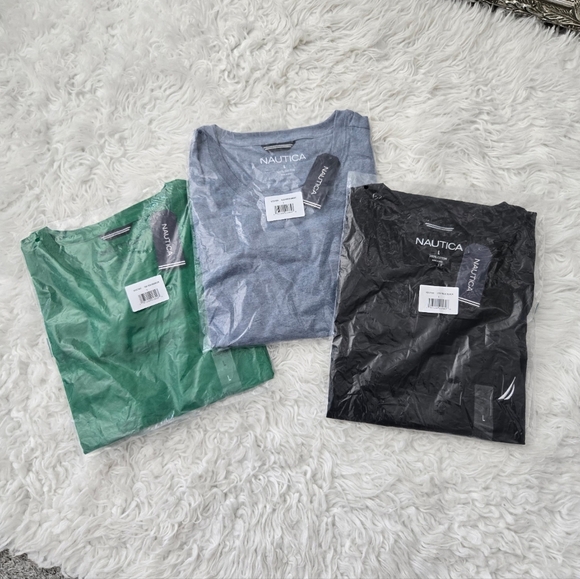 Nautica crewneck deck t-shirts Bundle of 3. Size Large. New. - Picture 1 of 10